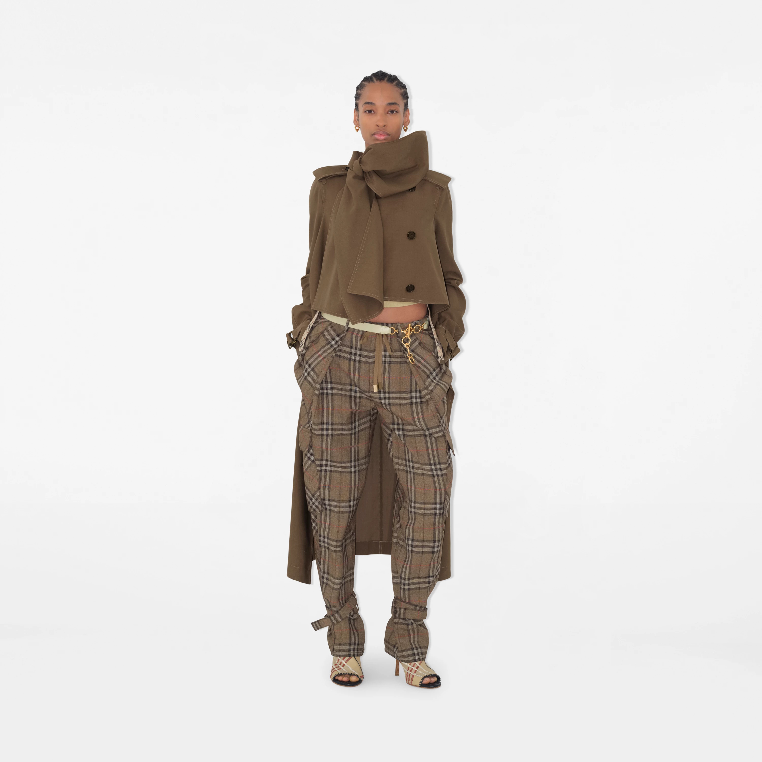 Long Silk Scarf Trench Coat in Stoat - Women | Burberry® Official | Burberry (UK)