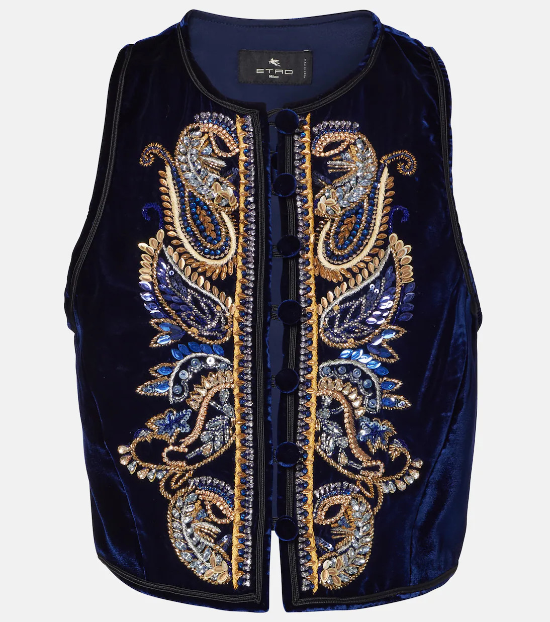 Paisley velvet vest | Mytheresa (US/CA)