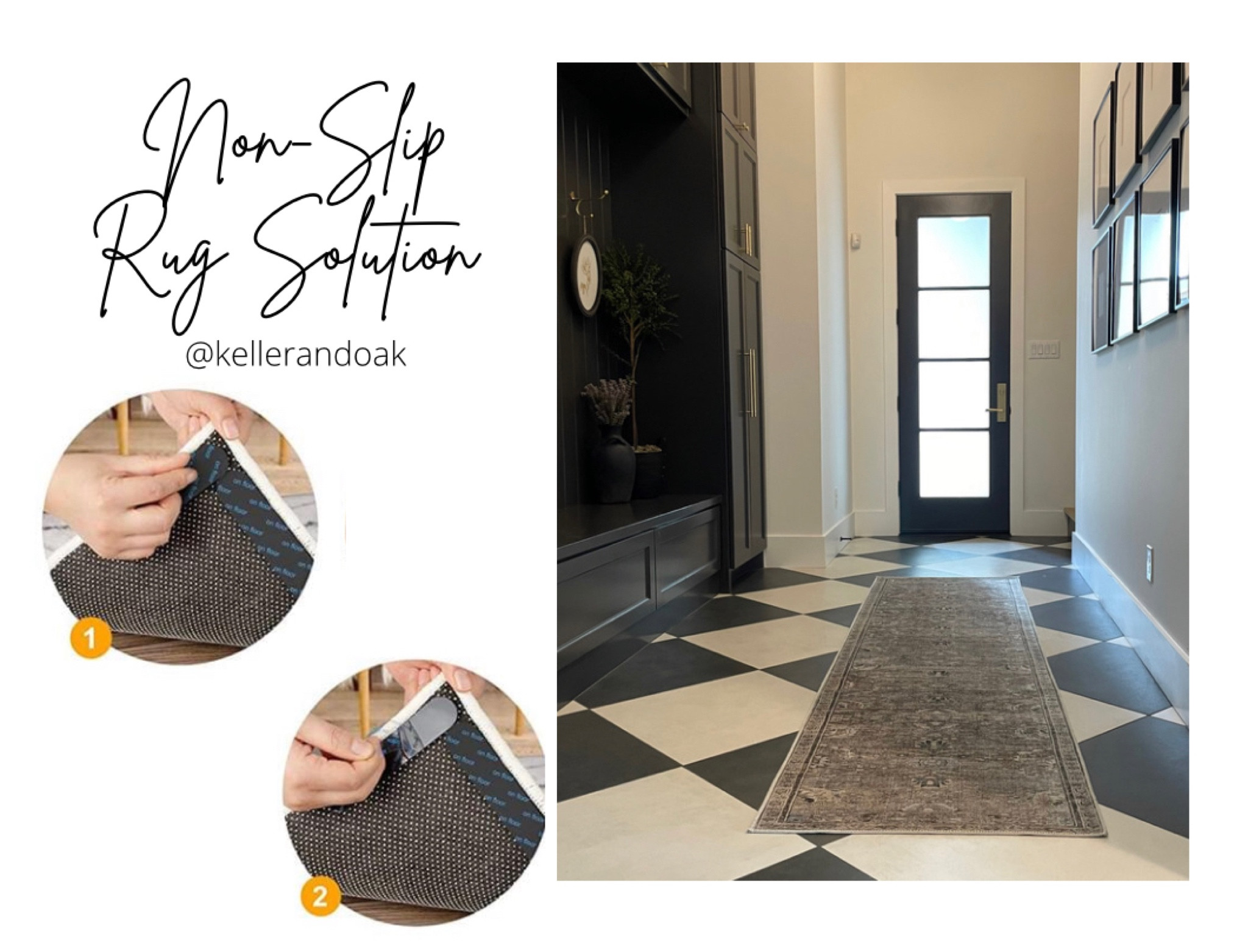 Area rug, rug grip, non-slip rug solution, home hacks, household tips, rugs, neutral area rug, washable rug 

#ltkhome #kellerandoak #washablerug #nonslip #homehacks