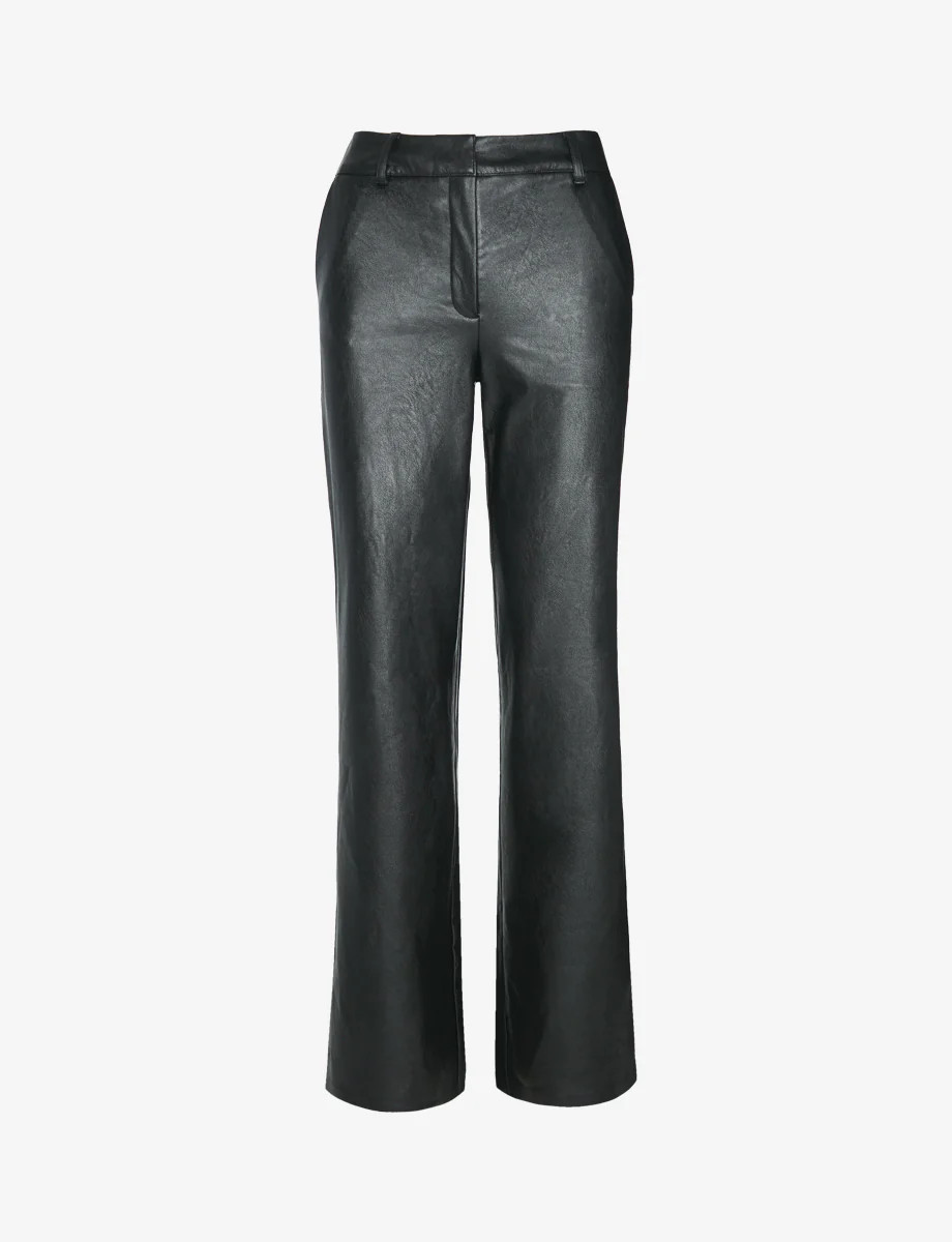 Faux Leather Wide Leg Trouser | Commando®