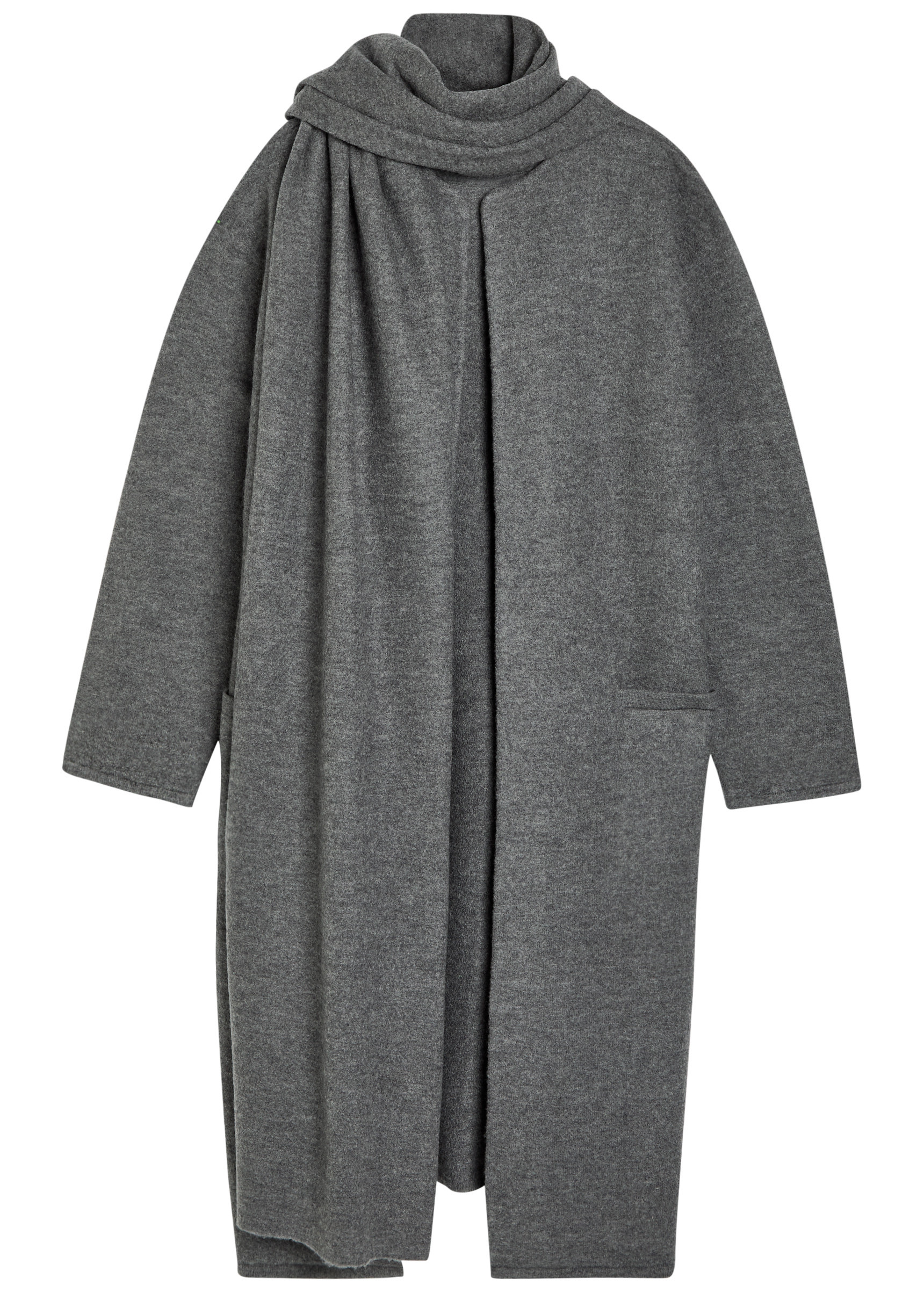 Scarf-effect merino wool coat | Harvey Nichols