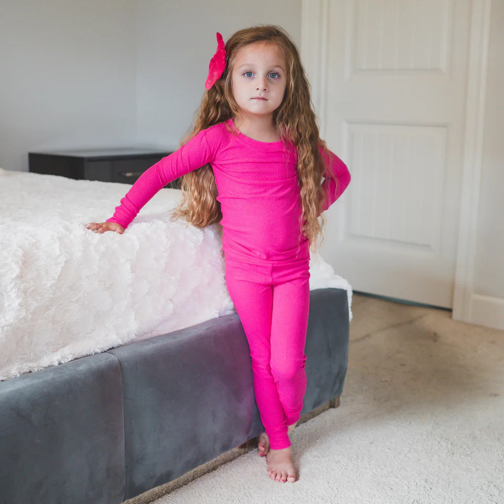 HOT PINK RIB DREAM SET | Dream Big Little Co.