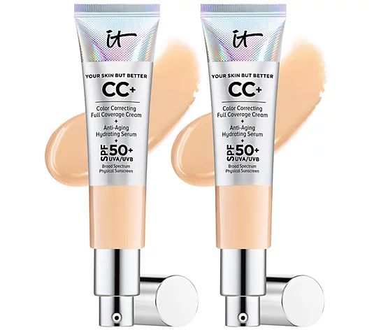 IT Cosmetics CC+ Cream SPF 50 Foundation Duo - QVC.com | QVC