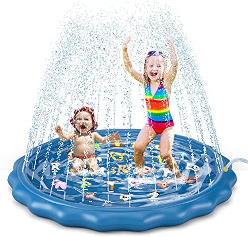 Jasonwell Splash Pad Sprinkler for Kids Toddlers Play Mat 60" Inflatable Baby Wading Pool Summer Out | Amazon (US)