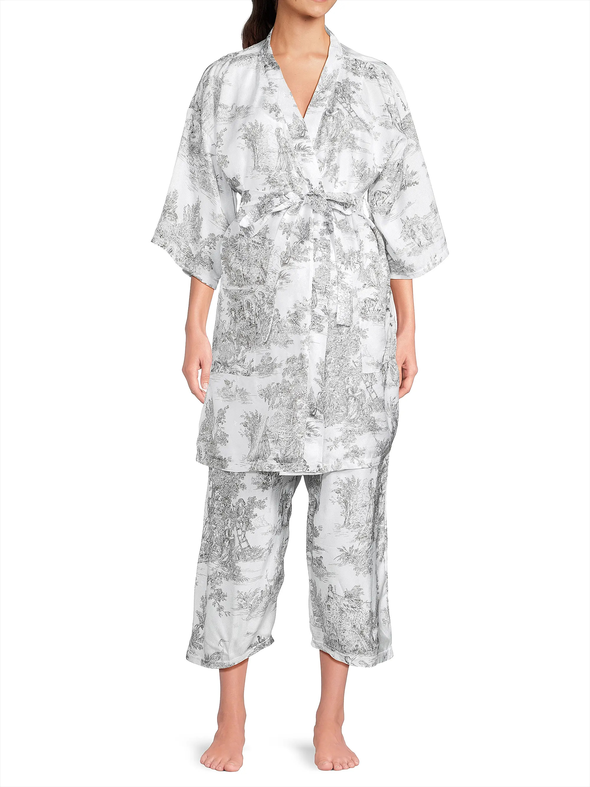 Shop Nothing Fits But Toile Print Robe &amp; Pants Set | Saks Fifth Avenue | Saks Fifth Avenue