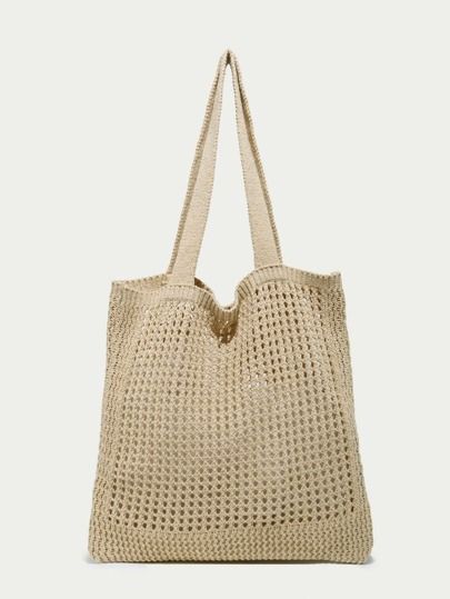 Minimalist Hollow Out Crochet Bag | SHEIN