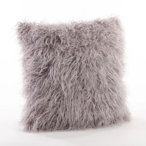 Mongolian Faux Fur Throw Pillow | Bed Bath & Beyond