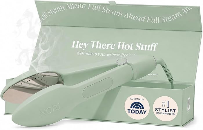 Nori Press Travel Steam Iron - Handheld Iron With Optional Steam Feature - No Ironing Board Required - Easy to Use w/ 6 Fabric Settings - Removes Wrinkles - User Manual Included - Green | Amazon (US)
