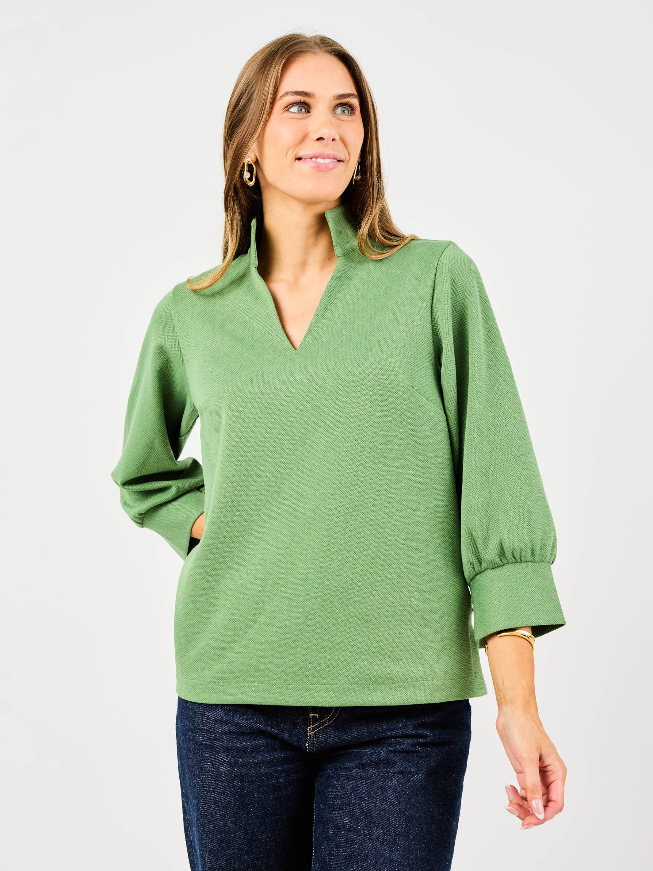 FINAL SALE - Jocelyn Top | Green | Mary Square
