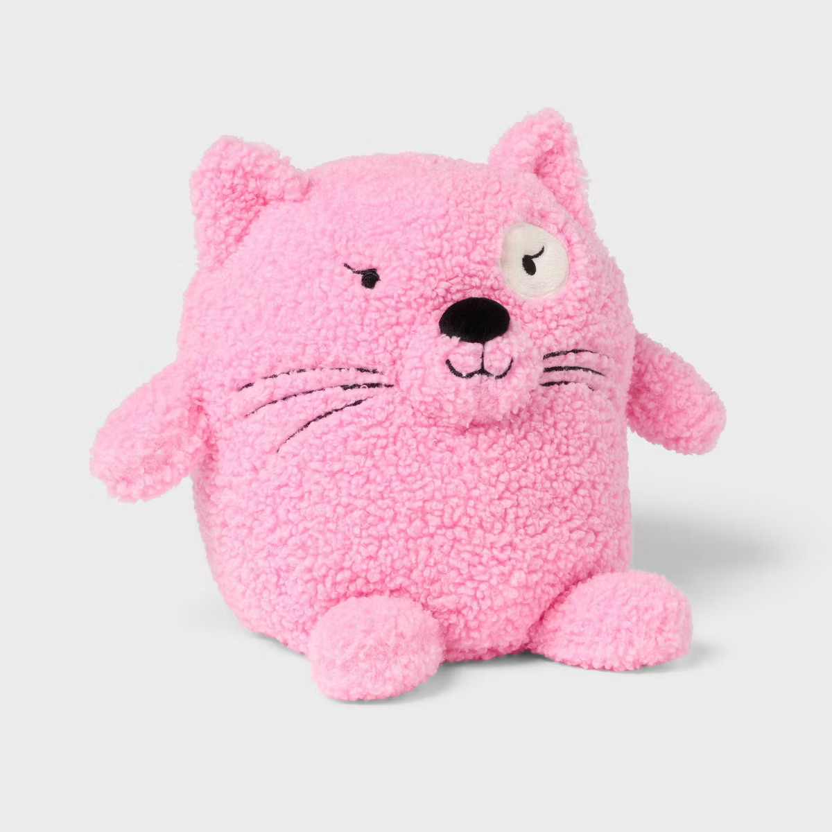 Cat Kids' Mini Weighted Plush Throw Pillow Pink - Pillowfort™ | Target