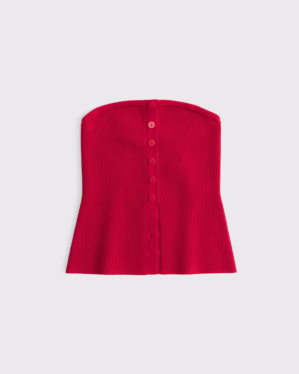 Women's Ottoman Button-Through Tube Top | Women's Tops | Abercrombie.com | Abercrombie & Fitch (US)