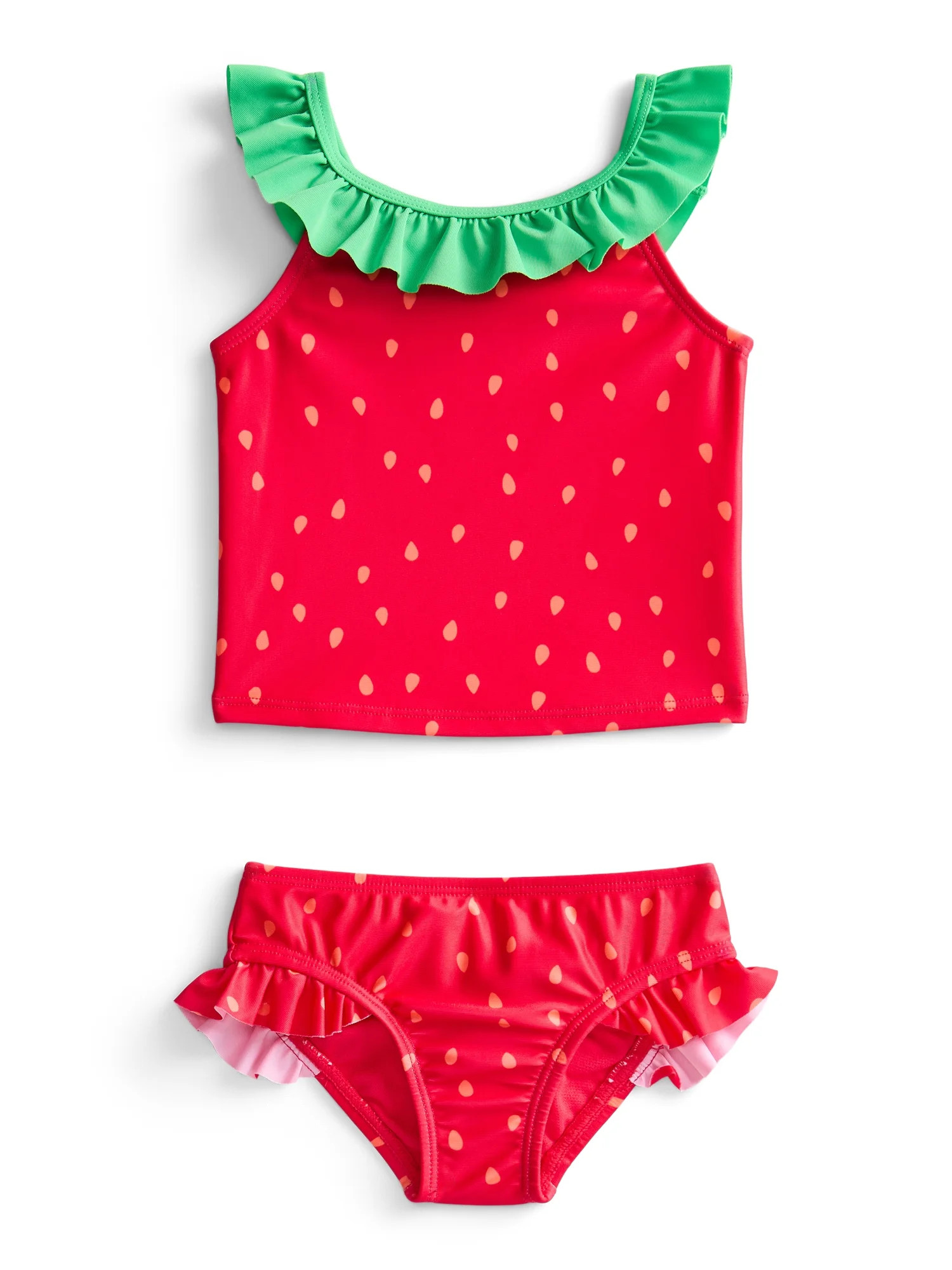 Wonder Nation Baby and Toddler Girl Strawberry Tankini Swimsuit, 2-Piece, Sizes 12M-5T | Walmart (US)