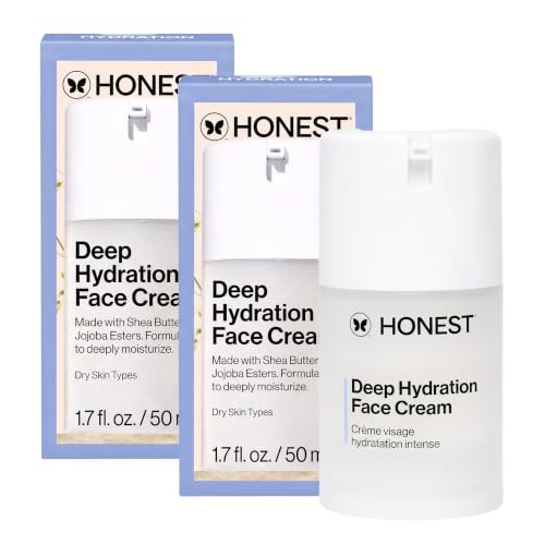 Honest Beauty Deep Hydration Face Cream for Dry Skin,Hydrates and Supports Natural Moisture Barrier,Hypoallergenic,Gentle Sensitive,1.7 fl oz,(Pack of 2) | Amazon (US)