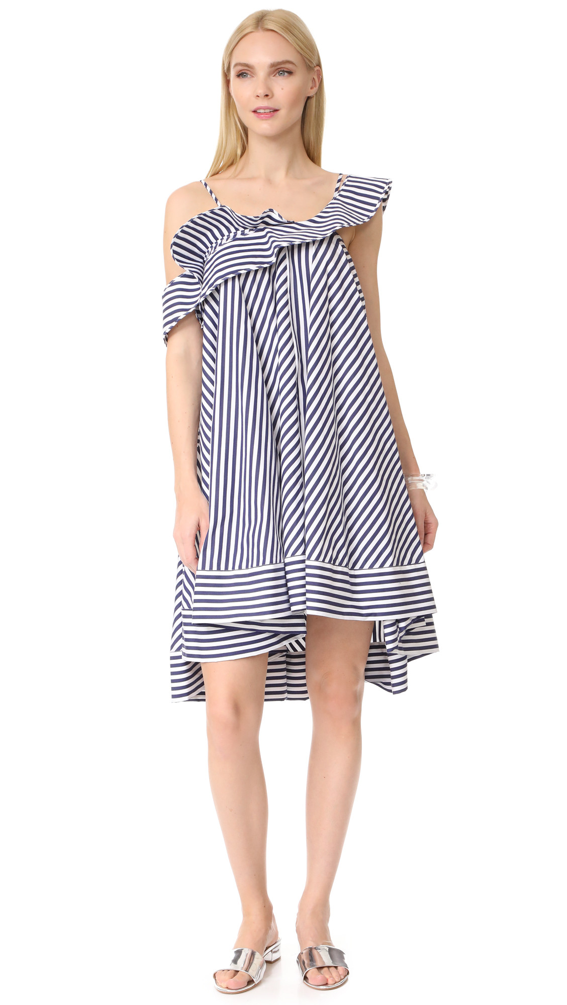 Stripe Ruffle Dress | Shopbop