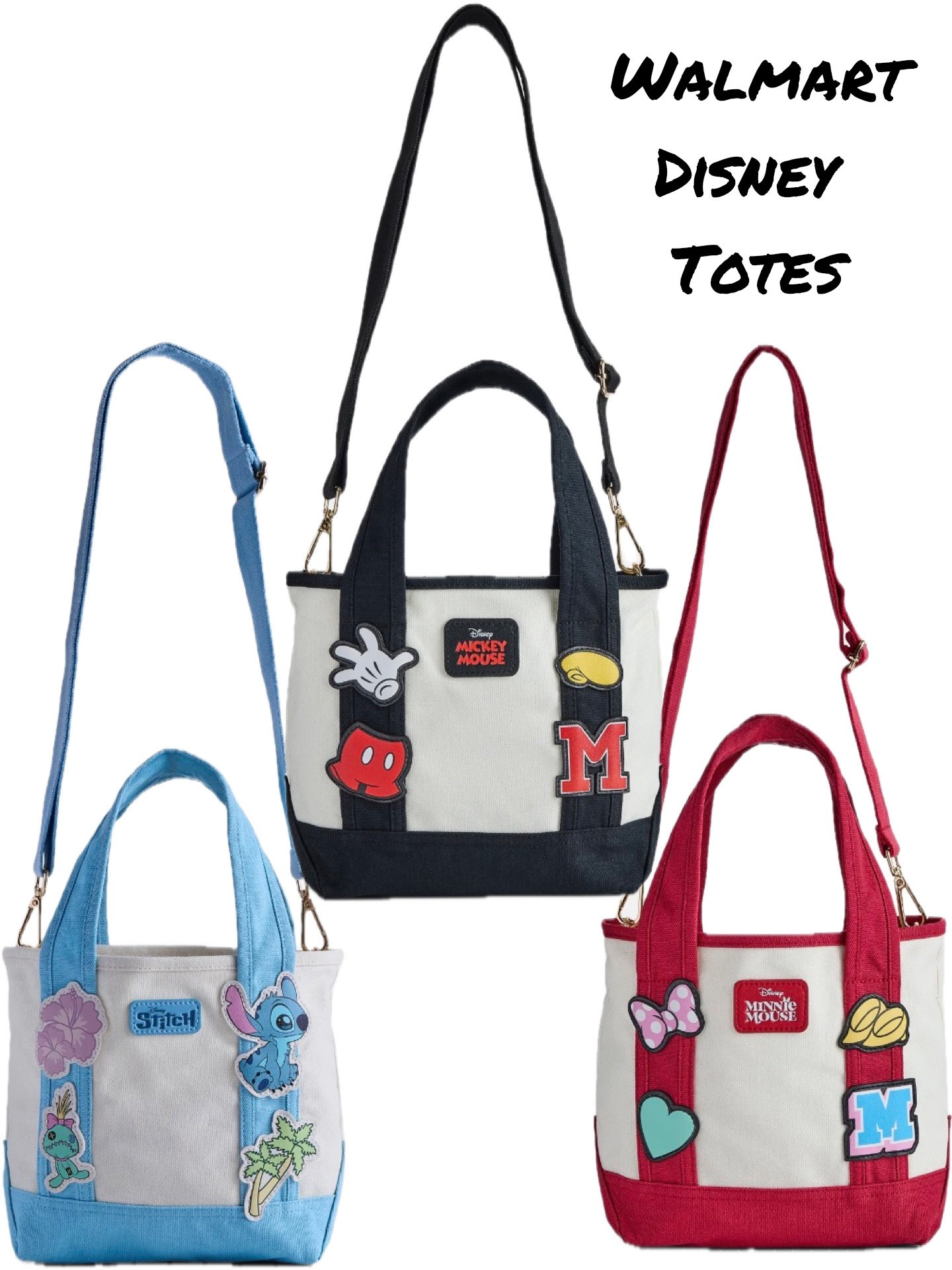 Disney Women's Patches Canvas Tote Bag