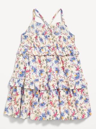 Sleeveless Printed Ruffle-Trim Swing Dress for Toddler Girls | Old Navy (US)
