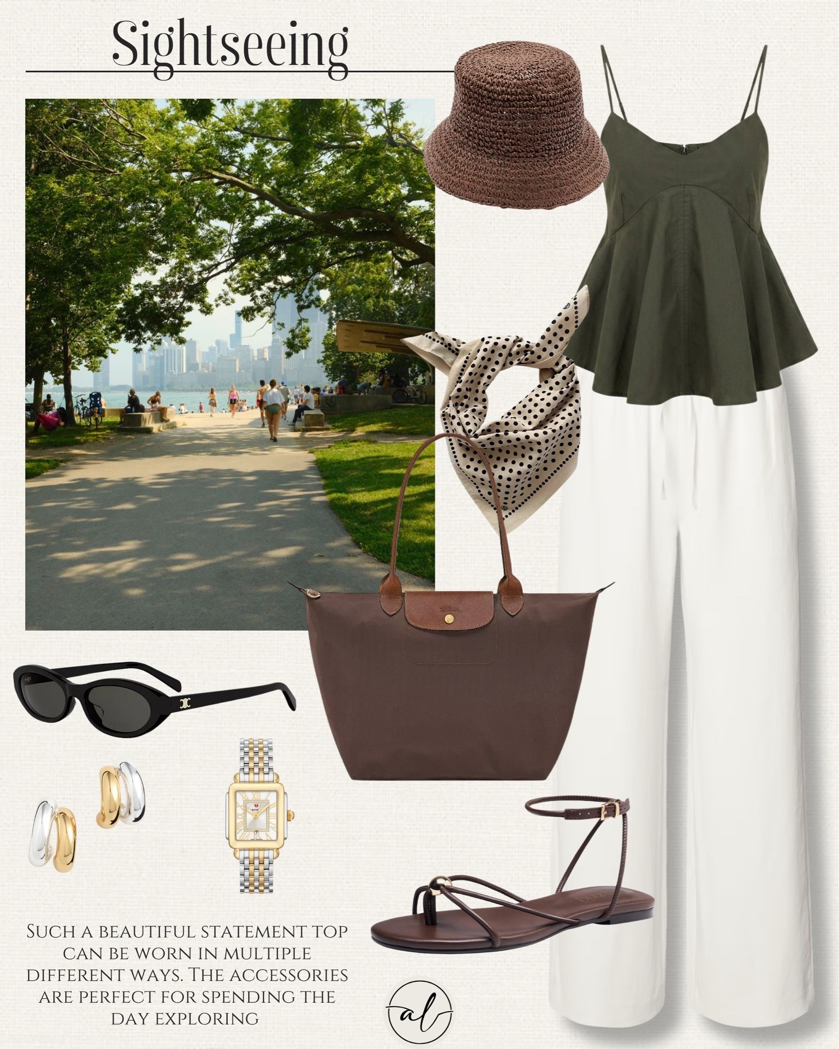 Sightseeing outfit idea
A beautiful statement top that can be styled in so many different ways. Paired with the perfect accessories for a day of exploring.

#LTKU #LTKSeasonal #LTKgrwm