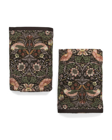 Set Of 2 Cotton Velour Strawberry Thief Hand Towels | TJ Maxx