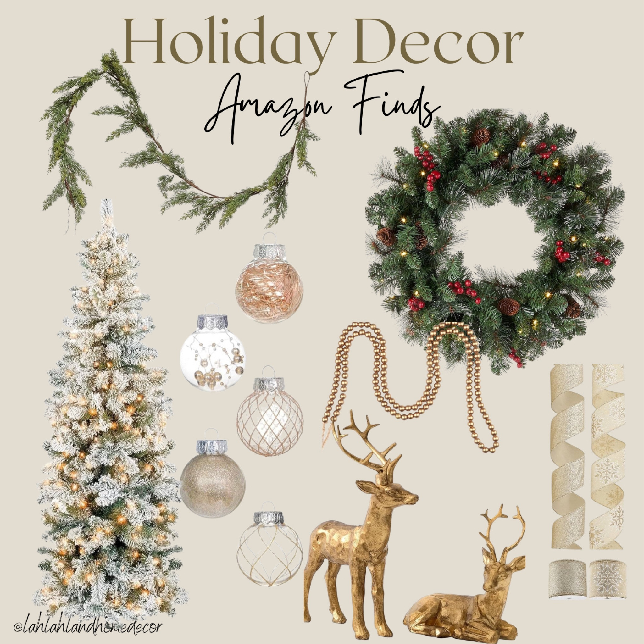 Amazon Holiday Decor deals! wreath | beads | reindeer | christmas tree | holiday ornaments | garland 

#LTKHoliday #LTKSaleAlert #LTKSeasonal