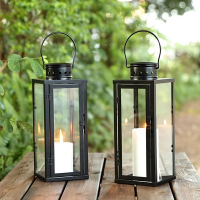 Safavieh Lorient Outdoor Lantern, Black | Ashley Homestore