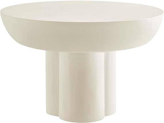 Modway Caspian Concrete Round in White – Perfect Small Space Coffee Table for Contemporary Livi... | Amazon (US)