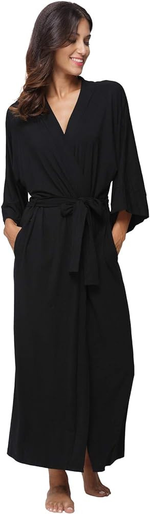 Women's Soft Robes Long Bath Robes Full Length Kimonos Sleepwear Dressing Gown,Solid Color | Amazon (US)