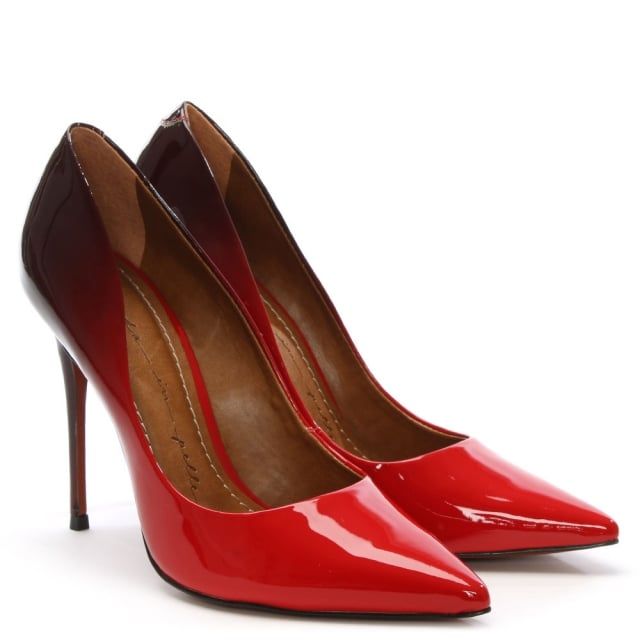 Cristina Ombre Red Patent Court Shoe | Daniel Footwear (UK)