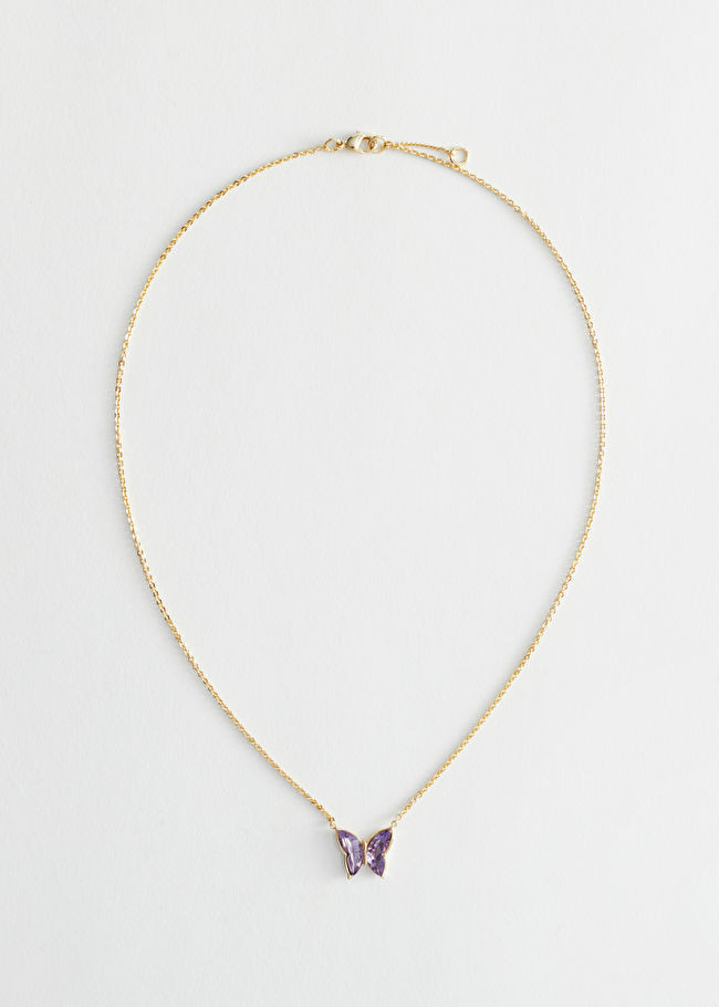 Halskette mit Schmetterlings-Steinanhänger | & Other Stories (DE + FR)