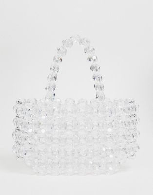 Glamorous clear beaded grab bag | ASOS US