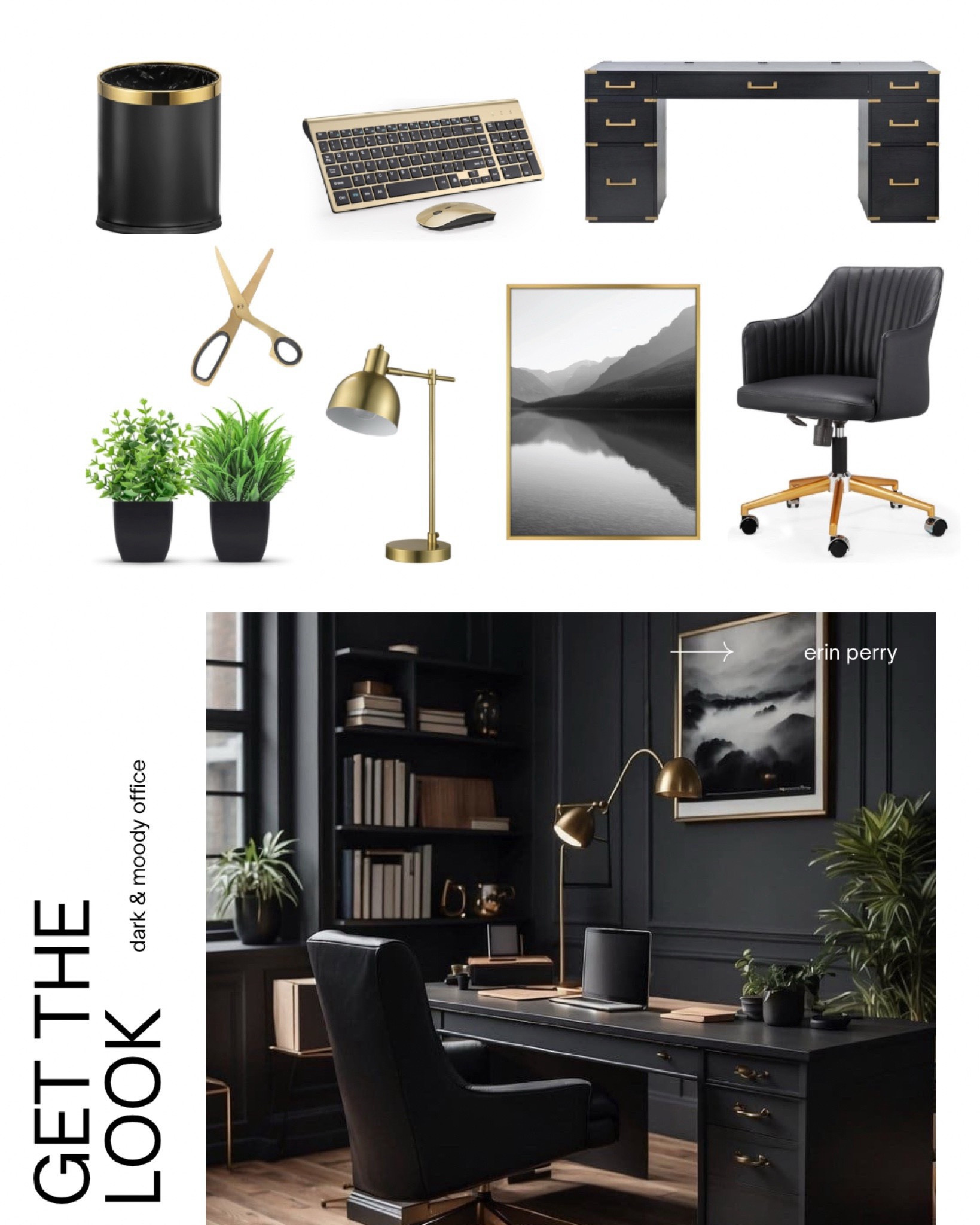 Dark & moody - dark academia office 

#LTKHome