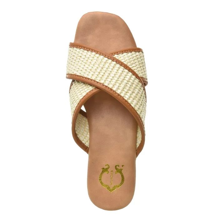 C. Wonder Women's Raffia Crossband Sandal | Walmart (US)