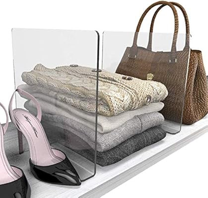 HomeForEach Closet Organizer, Shelf dividers for Closets, Cabinet Organizer, Storage Organization... | Amazon (US)