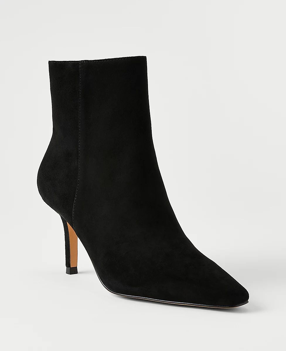 Suede Stiletto Heel Booties | Ann Taylor (US)