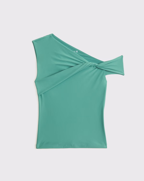 Soft Matte Seamless Asymmetrical Twist Top | Abercrombie & Fitch (US)
