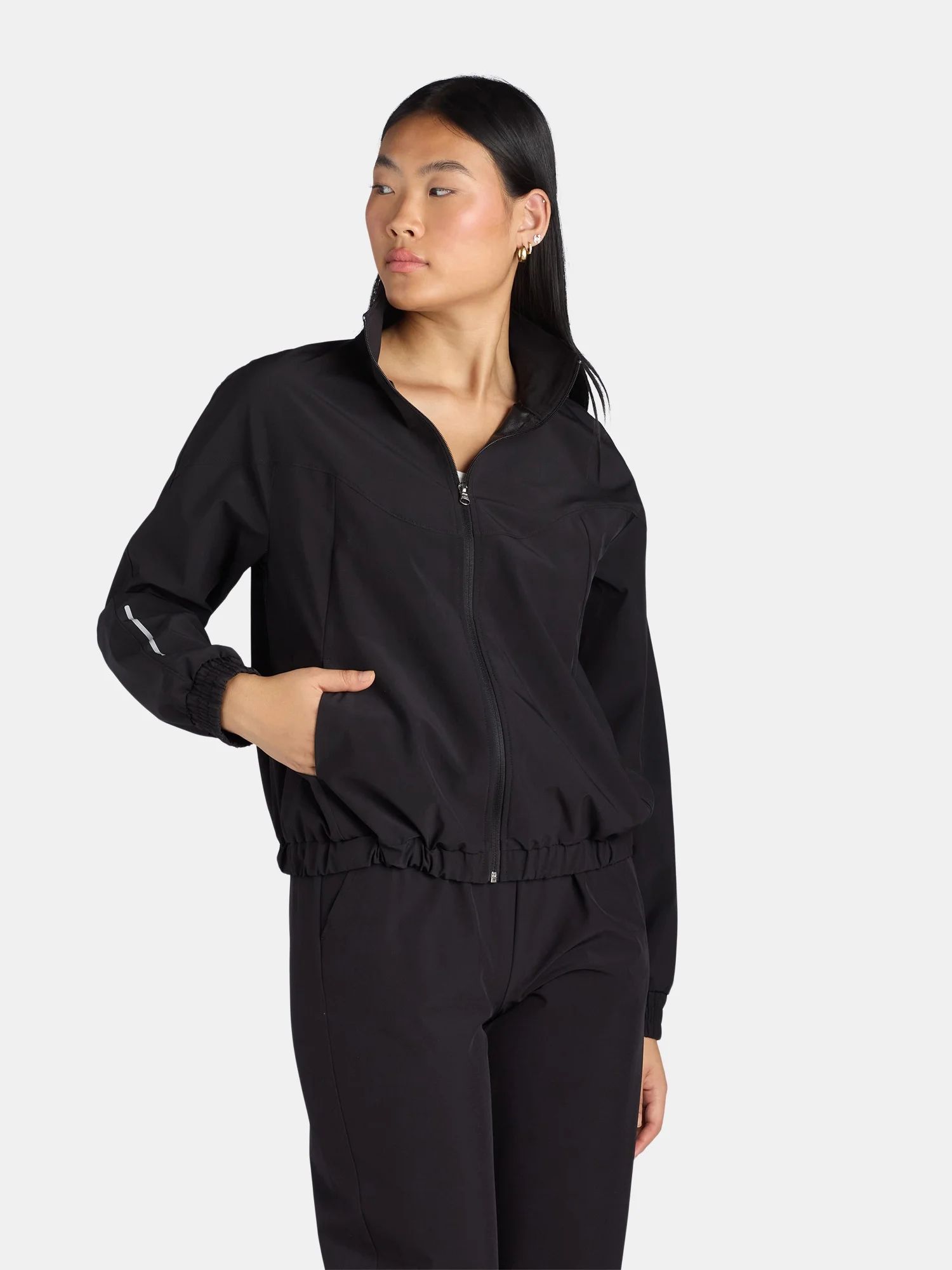 Avia Women’s Reflective Zip-Front Active Jacket, Sizes XS-XXXL | Walmart (US)