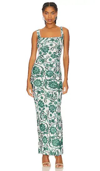Maya Maxi Dress in Green Floral | Revolve Clothing (Global)