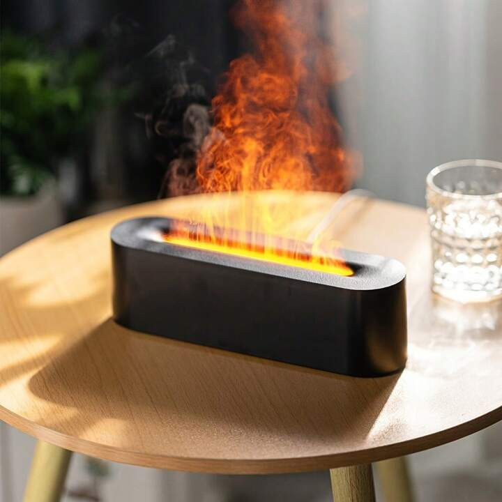 Seven-Color Flame USB Aromatherapy Humidifier With A Capacity Of 150ml And A Timed Automatic Powe... | SHEIN