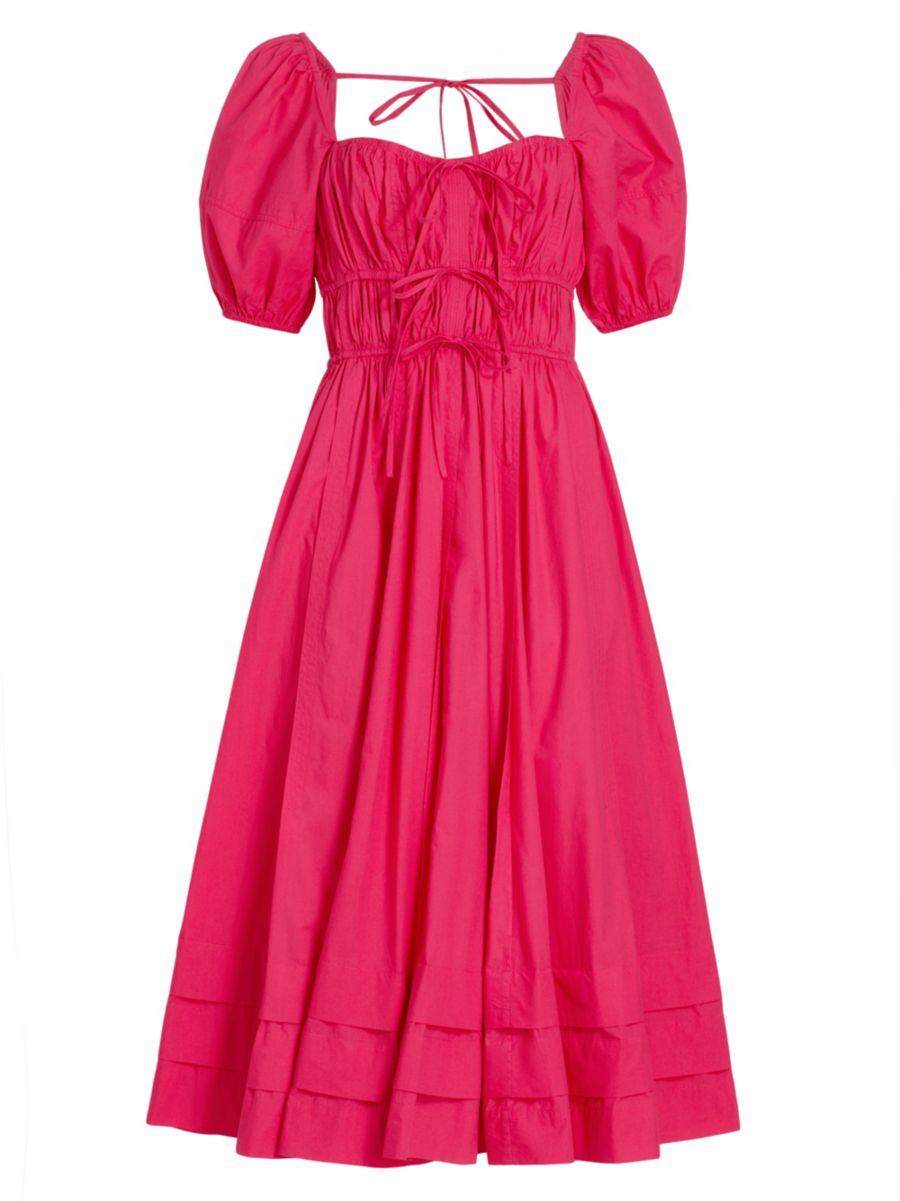 Palma Peasant Midi-Dress | Saks Fifth Avenue