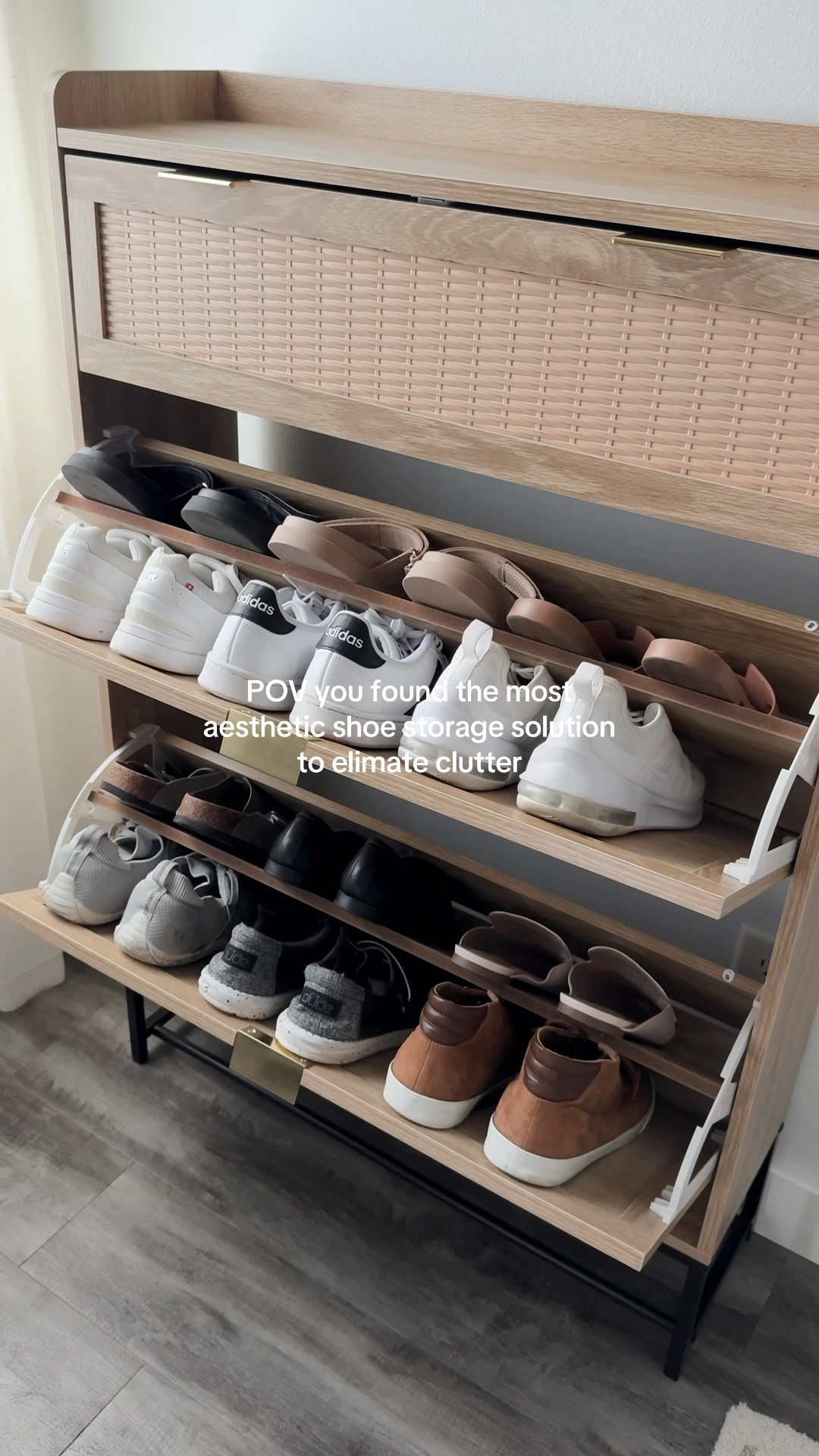 Shoe storage cabinet - the slim design is perfect for a small entryway! Available on Wayfair or Amazon

#LTKHome #LTKSaleAlert