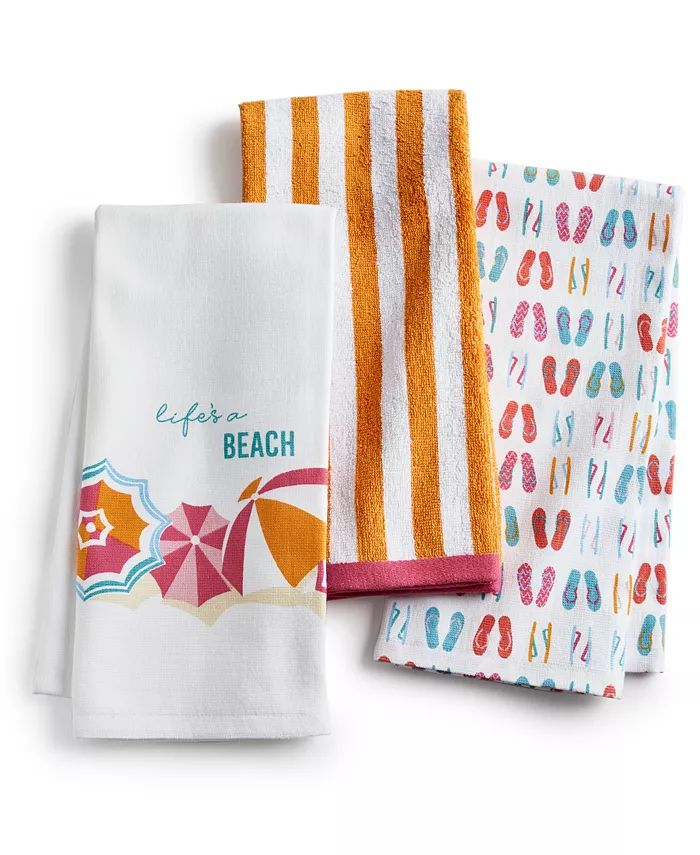 Fashion Beach 3-Pc. Towel Set, Created for Macy's | Macy's