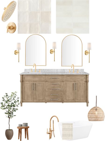 I searched long & hard for the best prices for all of our #primarybathroom renovation!! 

All the shower, bath, sink faucets & parts are from Signature Hardware! I was only able to link the shower head. But the style we went with is Lentz in Brushed Gold for reference! #bathroom #masterbathroom #primarybathroom

#LTKhome