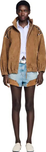 Studded suede jacket | Nordstrom