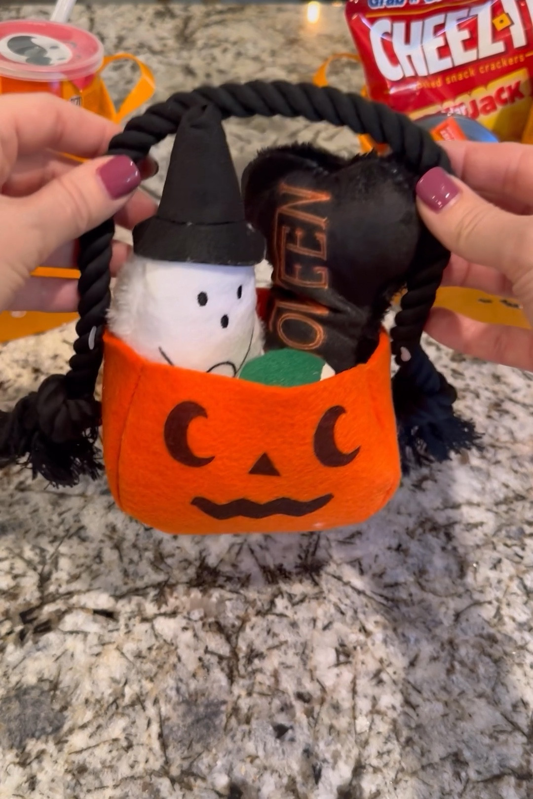 Your dog needs this Halloween toy! It’s a pumpkin basket, filled with plush toys, a mini tennis ball, and the handle is a rope pull toy. So cute! My Bella loves it!
#dogtoy #dogtreat #halloweentoy #halloween #halloweenbasket

#LTKGiftGuide #LTKHalloween #LTKSaleAlert