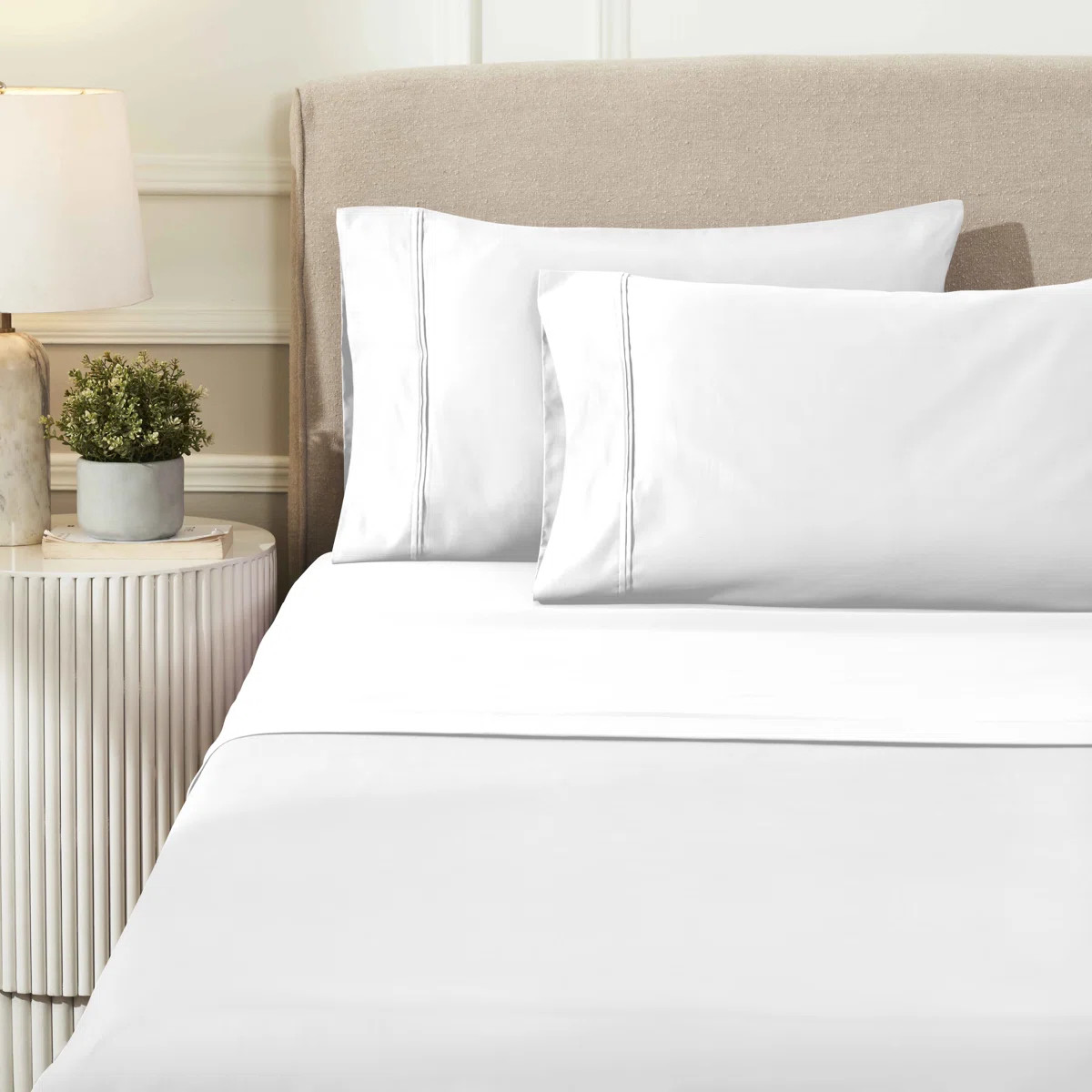 Mellark 1200 Thread Count Egyptian Cotton Sateen Sheet Set | Wayfair North America
