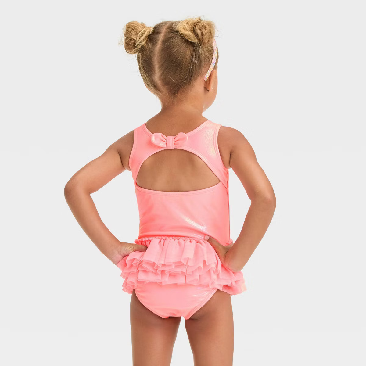 Toddler Girls' Solid Tutu One Piece Swimsuit - Cat & Jack™ Pink | Target
