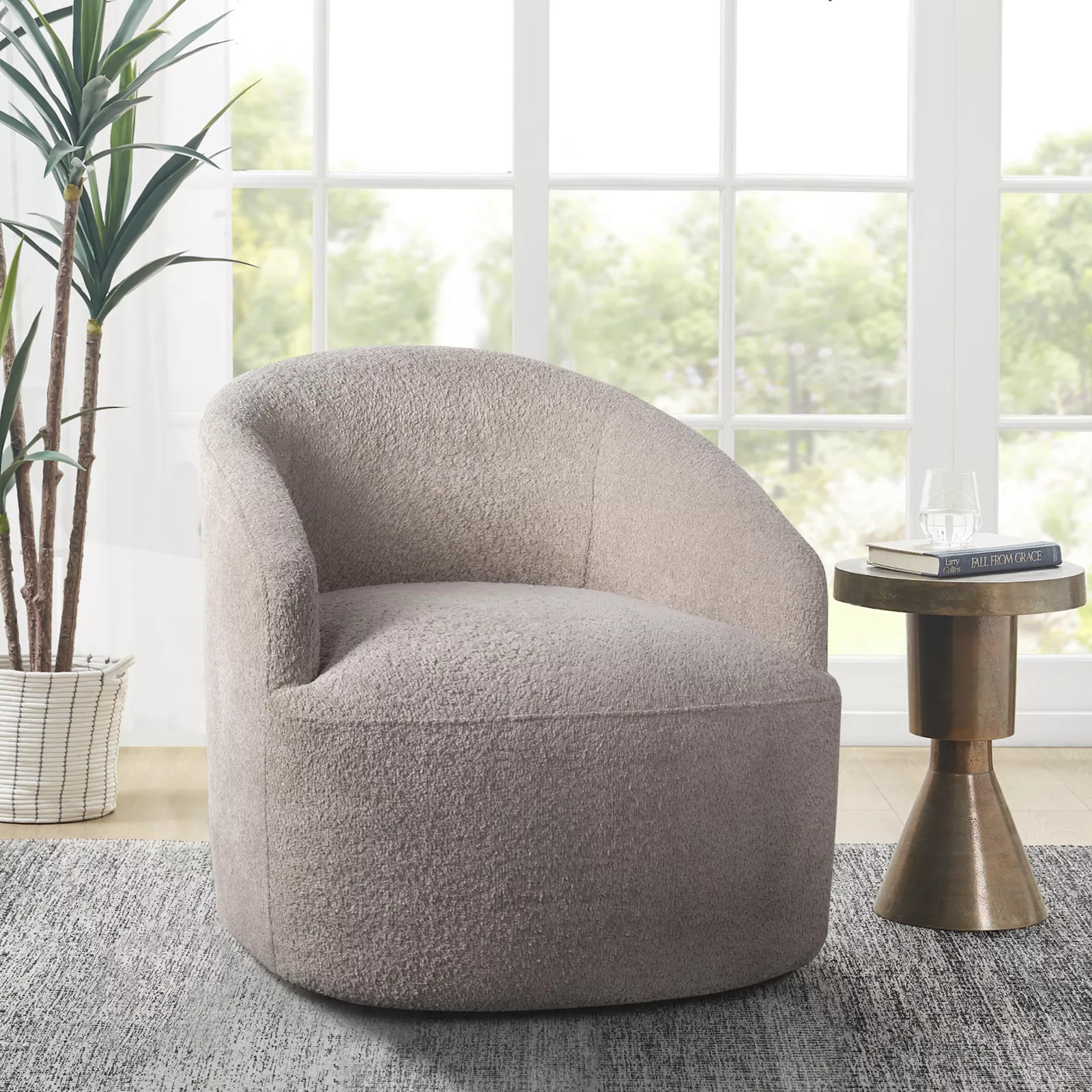 INK+IVY Bonn Upholstered Barrel Swivel Accent Chair | Kohl's