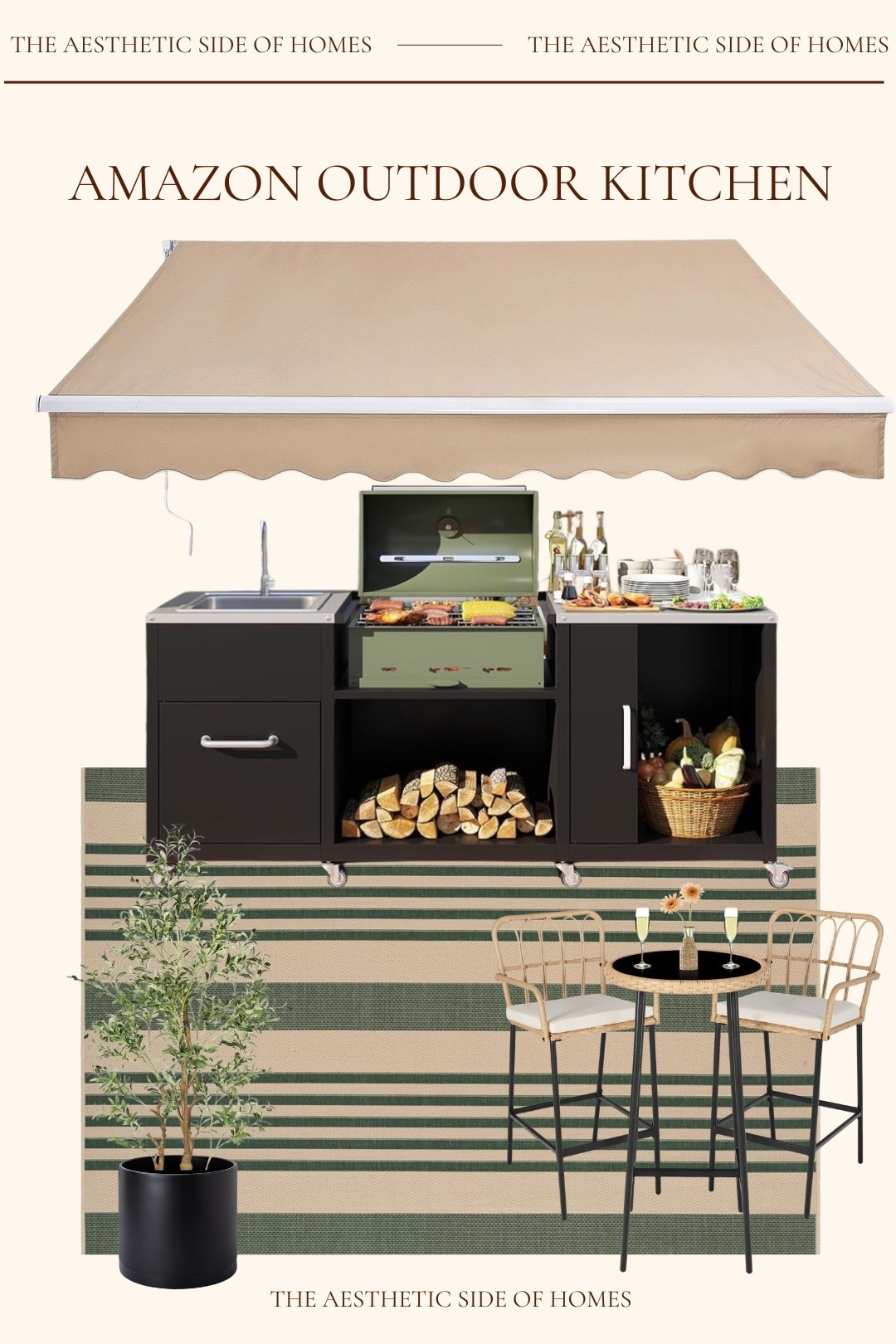Outdoor hosting season is officially open 🍃 This Amazon outdoor kitchen setup is giving effortless entertaining, from sunset dinners to weekend grilling.

#LTKHome #LTKSeasonal