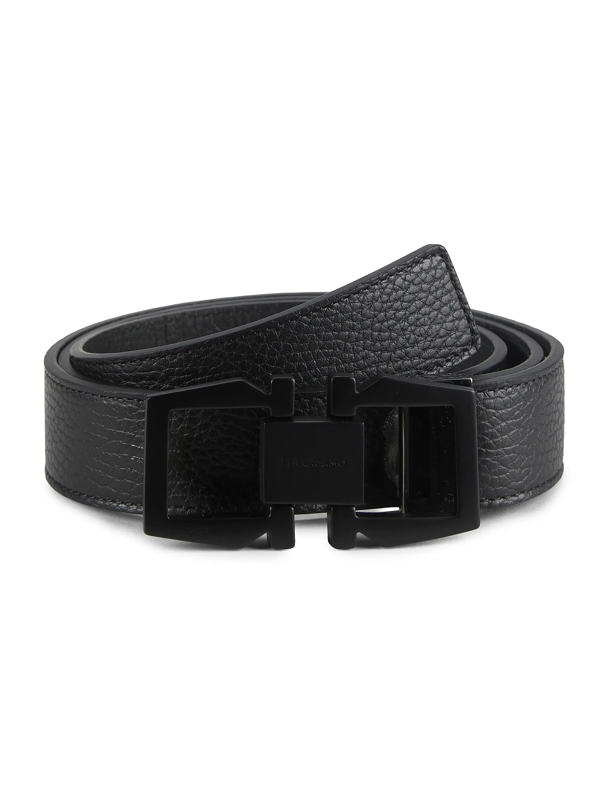 Cut-to-Size Gancini Leather Belt | Saks Fifth Avenue