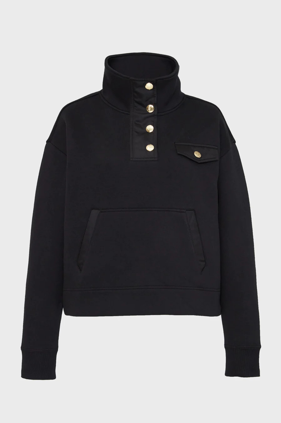 Black Snap Neck Bailey Pullover | Tuckernuck (US)