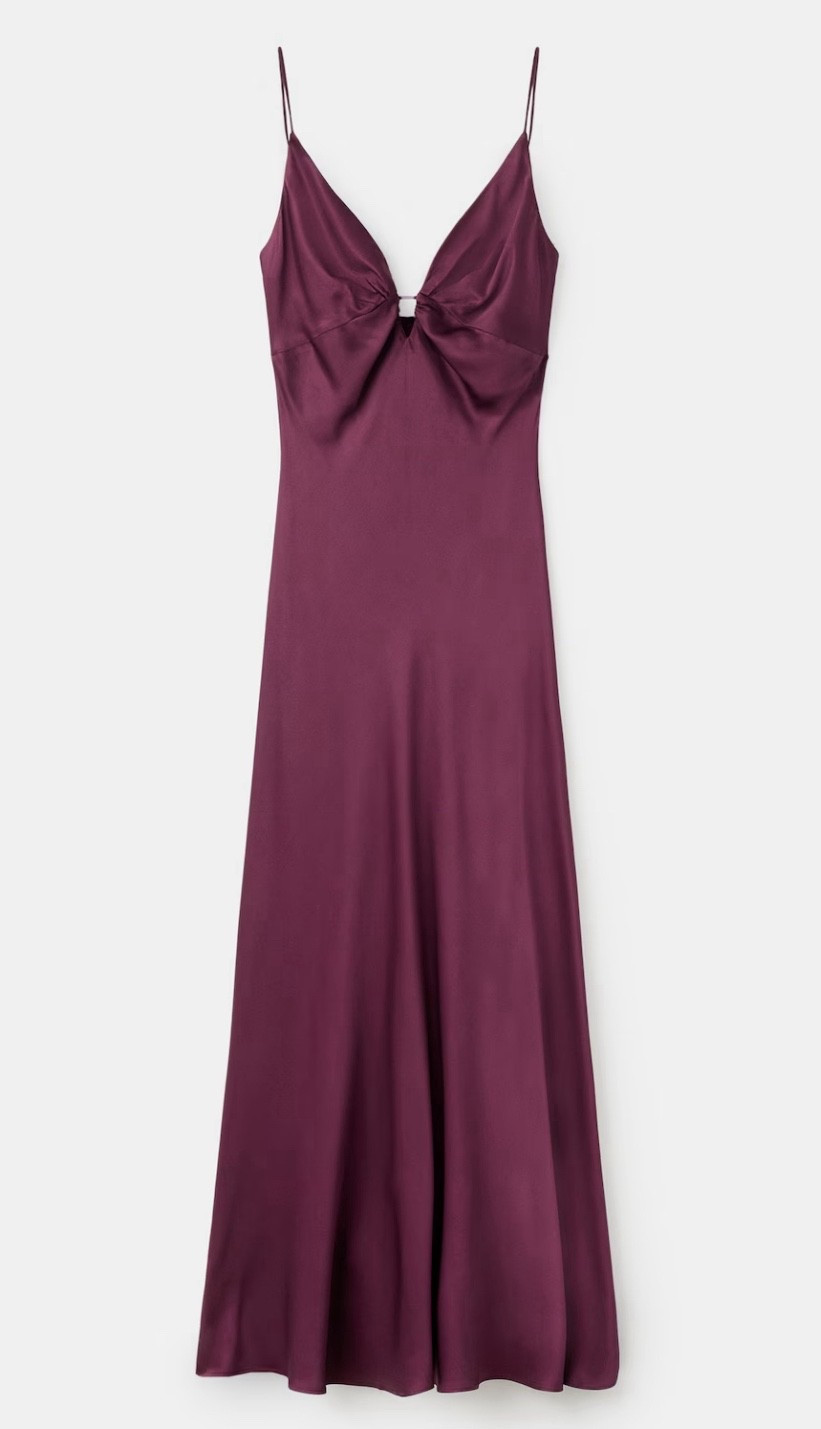 This plum silk dress can be worn casual with a moto boot and jacket or dressed up for a wedding guest dress or event 

#LTKFallSale #LTKSaleAlert #LTKWedding